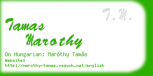 tamas marothy business card